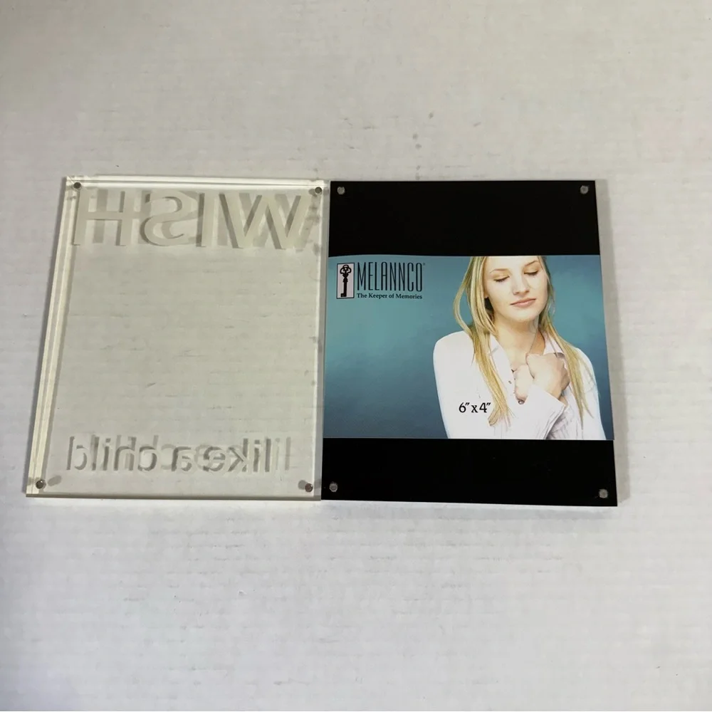 Melanco Thick Clear Acrylic Magnetic Picture Photo Holder Frame 6x4 Solid Heavy